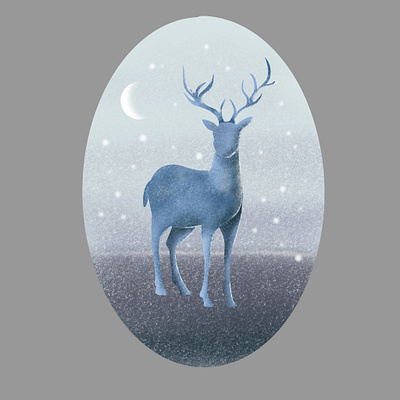 Winter has come christmas design graphic graphic design illustration procreate procreateapp reindeer