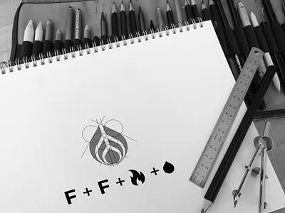 FYF - Fuel Your Future 99designs bold branding clean construction creative design fire gas industrial logo monogram oil paper project simple sketch strong symbol vector