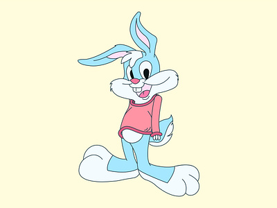 Bunny 🐰 bunny cartoon cartoon character cartoon illustration character flat flat character flat illustration hare hero illustration looney tunes rabbit vector vector illustration