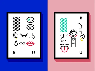 Random Animated Faces 2d animation adobe after effects animation character character design design flat illustration illustrator vector