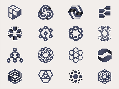 Tech Logo Explorations advertising brand identity branding connect geometric hexagon icon logo logomark loop symmetrical weave