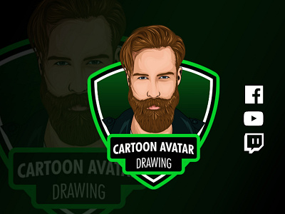 Cartoon Avatar for YouTube, Facebook, Twitch adobe illustrator avatar branding design illustration logo portrait ui ux vector vector art