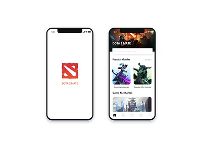 Dota 2 Companion Design android app appdesign companion app dota 2 dota2 game gaming graphicdesign guide ios mobile mobile ui ui ux uidesign ux ui uxdesign valve xd design yaato