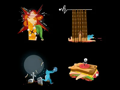 Stickers for halloween character dead death explosion fast food grave halloween halloween party man run skull stickers