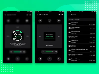 UI Remote for STB Streaming TV mobile design mobile ui remote control tv ui ui design ui redesign ux