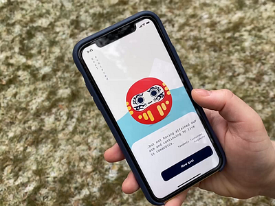 Daruma goal tracker 🇯🇵 animation app bhsad bhsadmad character daruma iambritankastudent interface japanese mad6 mad666 minimalistic mobile motion