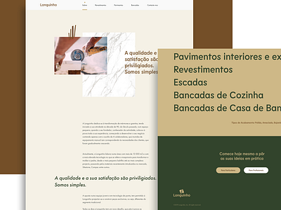 Page Longuinho brand design marbles modules pages stones ui ux web website