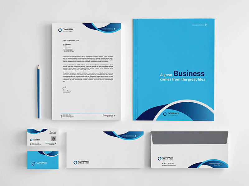 Corporate Identity a4 a4 size abstract identity blue branding branding identity branding stationery branding template business card corporate corporate identity creative custom envelope folder green illustrator invoice latest