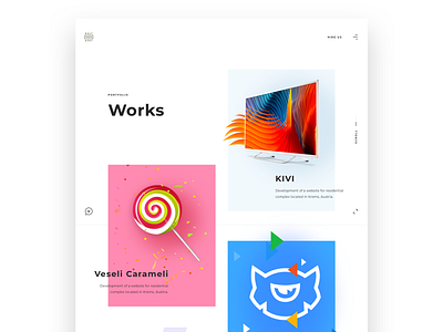 Portfolio page UI for our brand new website company website graphic design illustration interface portfolio studio web website works page