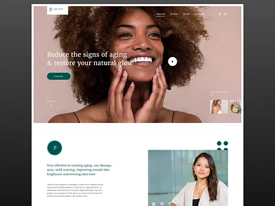 Personal Skincare Service - Homepage Design clean clean ui design health healthcare interface layout skin skincare spa ui uiux web webdesign website woman