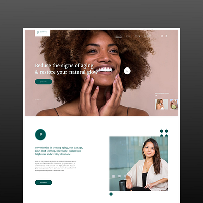 Personal Skincare Service - Homepage Design clean clean ui design health healthcare interface layout skin skincare spa ui uiux web webdesign website woman