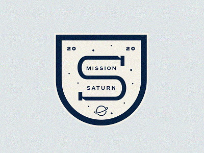 Mission Saturn astronomy badge dribbbleweeklywarmup grain texture lockup missionary patch saturn space stars sticker