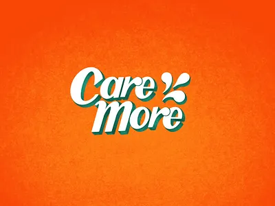 Care More branding care green green logo handlettering illustration logo more orange painting procreate procreateapp sans serif statment typogaphy