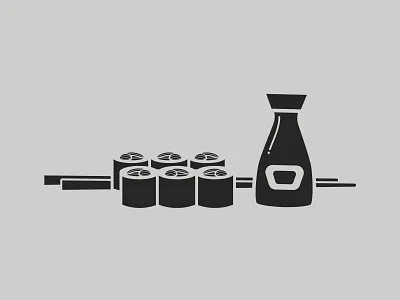 Tasty | Inktober 25/31 caseyillustrates chop flat food illustration inktober print soy sushi vector yum