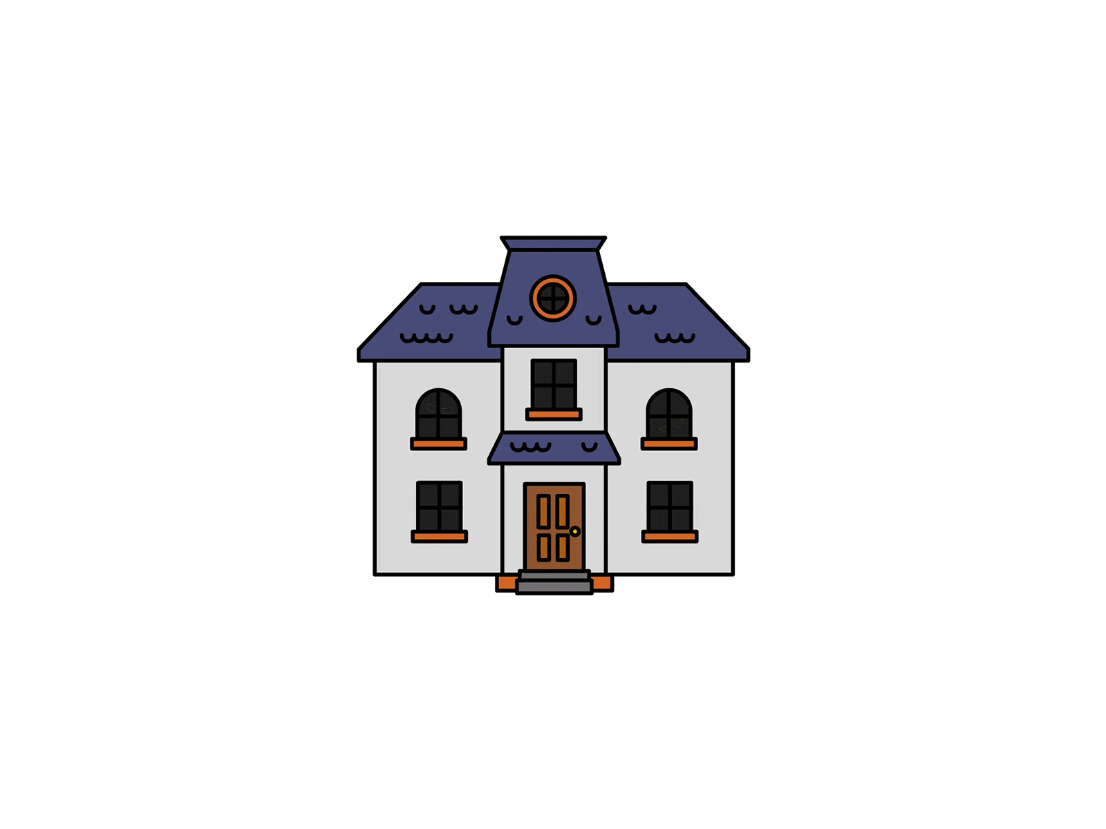 Haunted House animation chilltober haunted house haunted mansion illustration inktober inktober2019 invision studio invisionstudio spooky