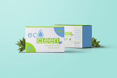 EcoCleen laundry packaging mockup adobe illustrator adobe photoshop adobeillustator adobephotoshop brand brand design branding design design ecofriendly graphic design green laundry logo logo design mockup package package design packaging packaging design