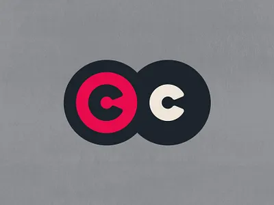 Two C's + Billiards | Logo Concept | 004 004 2 ball billiards black bold c circles concept gray grey letter logo matt minimal pool red sullivan two