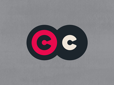 Two C's + Billiards | Logo Concept | 004 004 2 ball billiards black bold c circles concept gray grey letter logo matt minimal pool red sullivan two