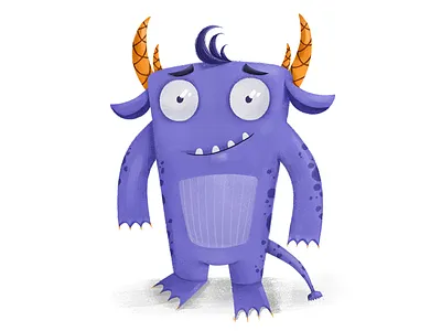 Monster 2d adobephotoshop artwork cartoon cg character design childrenbook cute digital illustration