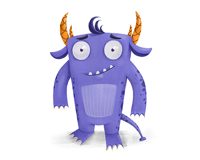 Monster 2d adobephotoshop artwork cartoon cg character design childrenbook cute digital illustration
