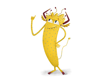 Monster 2d adobephotoshop artwork cartoon cg character design childrenbook cute digital illustration