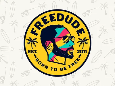 FREEDUDE | Personal Branding adobe brand branding color creative design designer freedom graphic graphicdesign graphicdesigner illustrator logo logodesigner photoshop surf typography vector