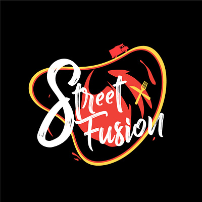 Street Fusion art burger cart graphic design illustration logo street