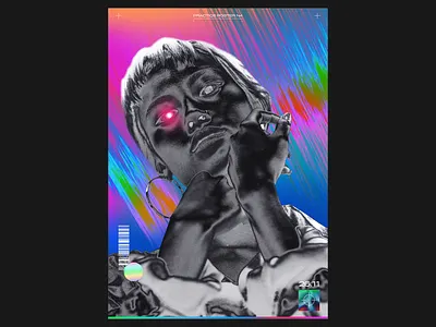 Poster N4 chrome colors gradient poster poster design posters vaporwave