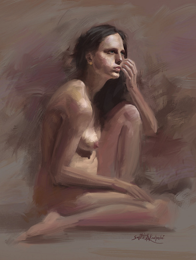 Figure study digital painting figure study