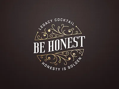 Be Honest Legacy Cocktail bacardi be honest cocktails floral identity legacy logo design minimal modern serif
