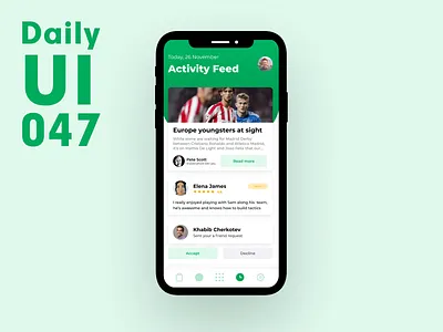 Daily UI 047 - Activity Feed activity feed app daily 100 challenge daily ui dailyui ui uidesign uiux ux