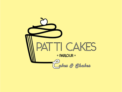 Patti Cakes Parlour, Brand logo brandidentity branding cakes cherryonthetop milkshakes parlour shop vectorart vectordrawing