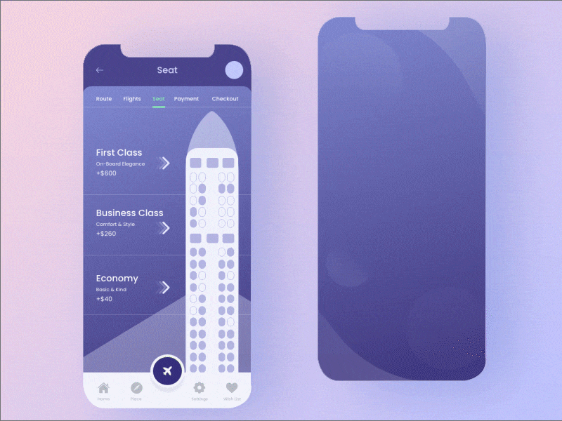 Win a ticket with our airline !!! Select Seats & Payment flow adventures apple pay boarding clean clean design finance first class flight booking interaction ios payment payment flow paypal plane select seats ticket travel trends 2020 win win ticket
