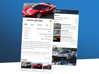 Ultimate Cars app application automotive cars design ferrari mercedes oldtimers petya supercars ui uiux ux