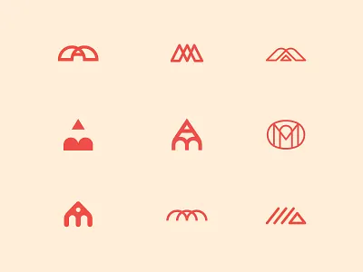 M.A. – A.M. Monogram (& a pencil or two) art artist branding company design graphicdesign lines logo pencil typography vector