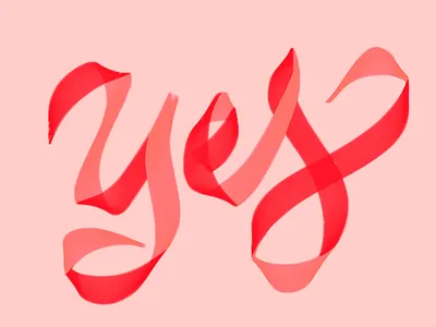 Ribbon lettering lettering procreate