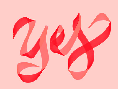 Ribbon lettering lettering procreate