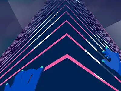 Climb The Career Ladder design draw dribbble flat illustration illustrator sketch vector