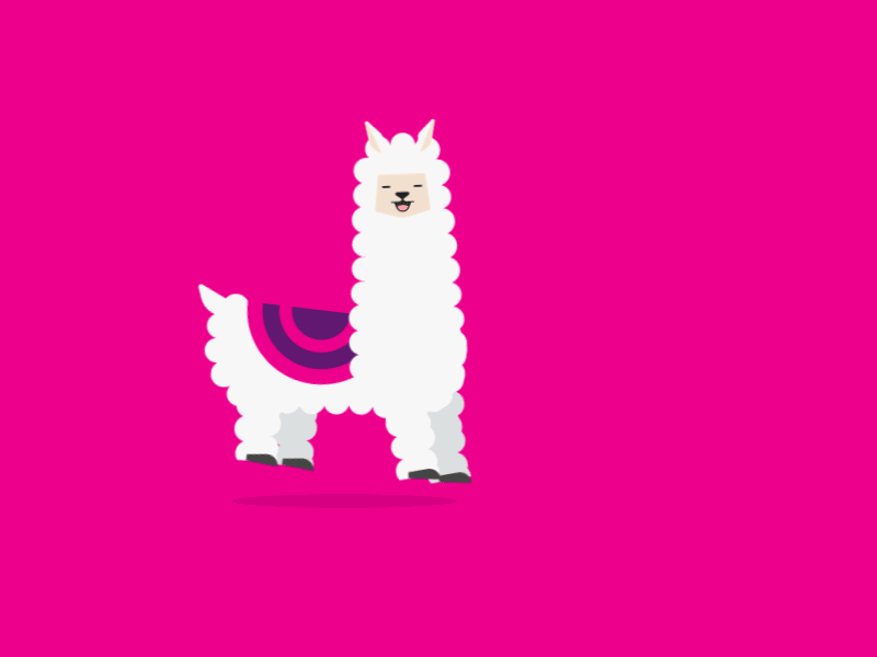 Unused Random Llama Animation after effects animated animation flat gif graphic graphics illustration simple vector