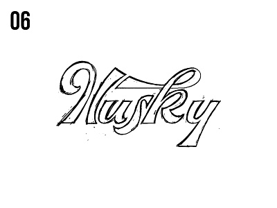 06 Husky catchup drawing funky illustration inktober inktober2019 ketchup lettering outline pencil script sketch typography