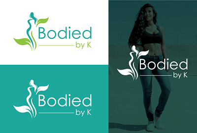 Bodied by K display beauty brand fiverr flat icon illustrator minimalist nature space typogaphy yoga