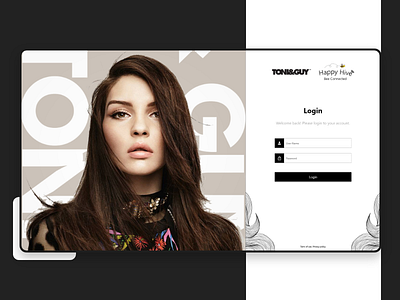 Dashboard Login Screen bee black dashboard black ui black white hair brand hair cut dashboard hairstyle happyhive hive loginscreen minimal design mockup ui white dashboard