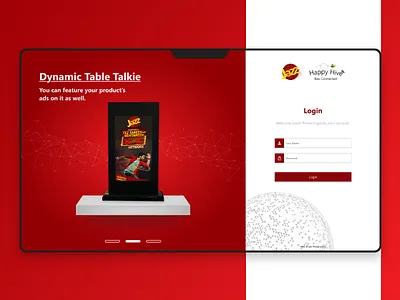 Dashboard Login Screen bee dashboard dashboard design dtt hive jazz jazz dashboard jazz ui jazz website login screen minimal design modern dashboard design modern design red red dashboard slides ui white login