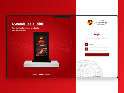 Dashboard Login Screen bee dashboard dashboard design dtt hive jazz jazz dashboard jazz ui jazz website login screen minimal design modern dashboard design modern design red red dashboard slides ui white login
