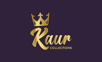 Kaur Collections Final Version branding collection flat gold gold gradient graphic design icon illustration illustrator logo logotype luxury brand luxury logo photoshop typography vector