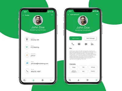 Network App User Profile connect network profile ui user user profile