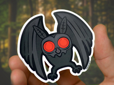 Beware the Mothman cryptid illustration mothman sticker stickers vector vector art vinyl