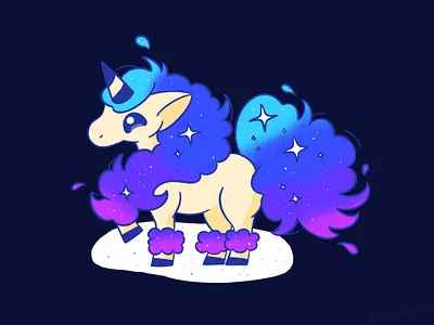 Galar Ponyta but Cosmog illustration pokemon sword and shield