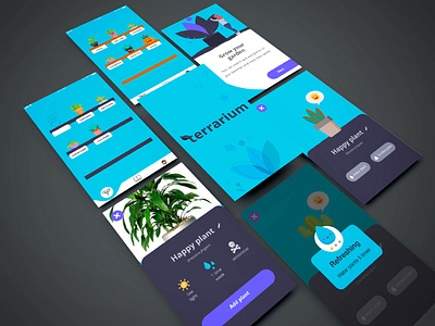 Terrarium app app design design illustration interface plant plant app ui