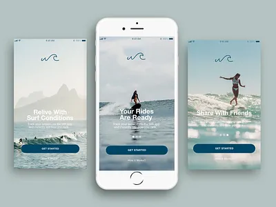 Wave Rider app mockup